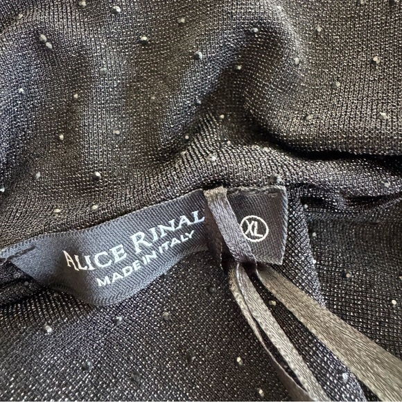 NWT! Alice Rinaldi Jeweled Elegant Black Long Sleeve Top - Picture 7 of 8